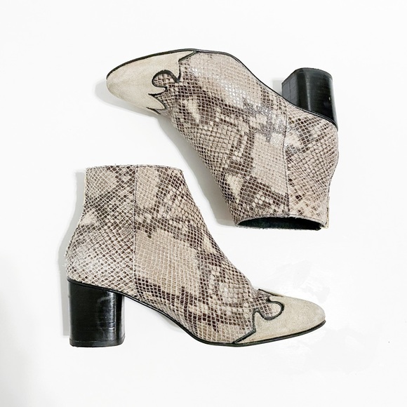 Kendall + Kylie Park Snakeskin Suede Ankle Boots - Picture 5 of 10